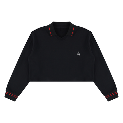 Crop Collared Pullover