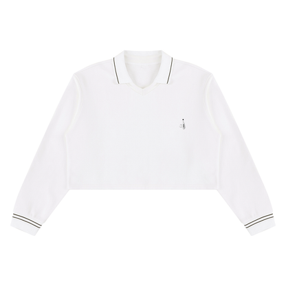 Crop Collared Pullover