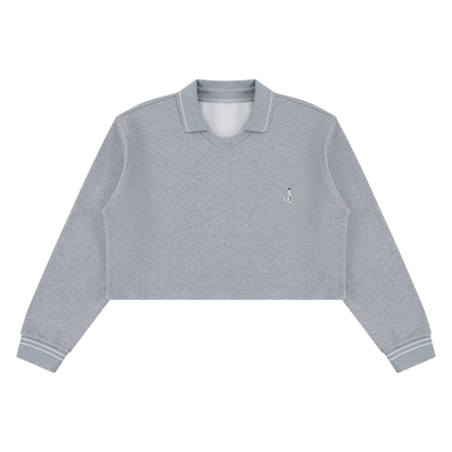 Crop Collared Pullover