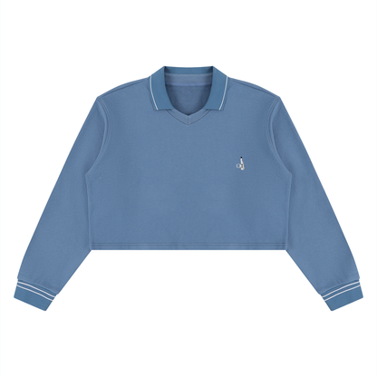 Crop Collared Pullover