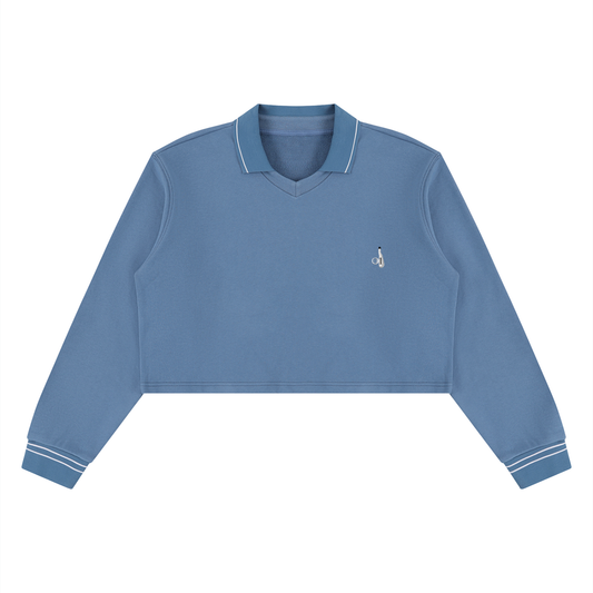 Crop Collared Pullover